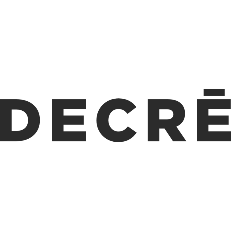 HD DECRE Typographical Logo Charcoal Grey 1 768x768